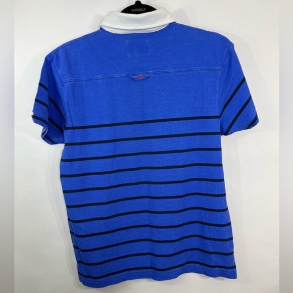 Gant by Michael Bastian Stripe Polo Shirt Blue White Men Size Medium - Picture 3 of 7